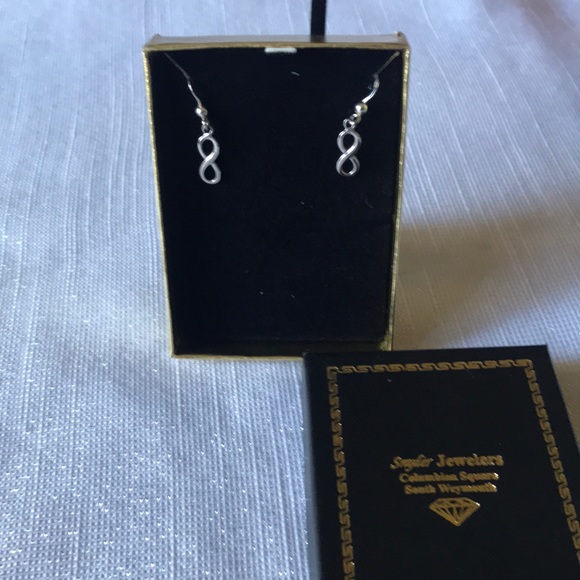Sterling Silver 925 Infinity Earrings - Picture 1 of 6